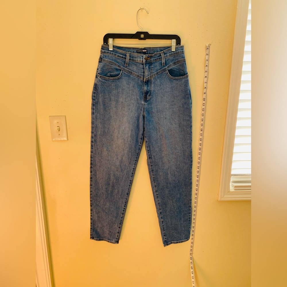 Fashion Nova High Waist Baggy Ankle Length thick texture jeans.Size:13(W30) - Picture 2 of 8